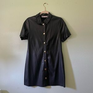 ZARA Faux Leather Mini Dress